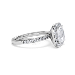 2.60ct Beatrice Lab Diamond Halo Engagement Ring in Platinum F/VS1
