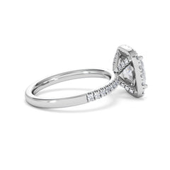 2.60ct Beatrice Lab Diamond Halo Engagement Ring in Platinum F/VS1