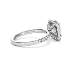 2.60ct Beatrice Lab Diamond Halo Engagement Ring in Platinum F/VS1