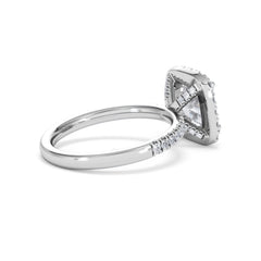 2.60ct Beatrice Lab Diamond Halo Engagement Ring 18K White Gold F/VS1