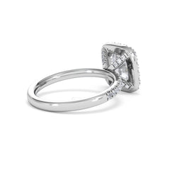2.60ct Beatrice Lab Diamond Halo Engagement Ring in Platinum F/VS1