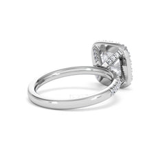 2.60ct Beatrice Lab Diamond Halo Engagement Ring in Platinum F/VS1