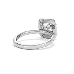 2.60ct Beatrice Lab Diamond Halo Engagement Ring in Platinum F/VS1