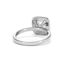 2.60ct Beatrice Lab Diamond Halo Engagement Ring 18K White Gold F/VS1
