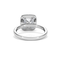 2.60ct Beatrice Lab Diamond Halo Engagement Ring in Platinum F/VS1