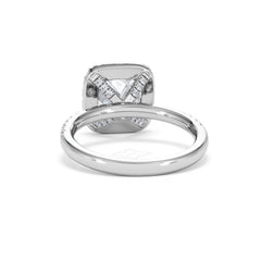2.60ct Beatrice Lab Diamond Halo Engagement Ring in Platinum F/VS1