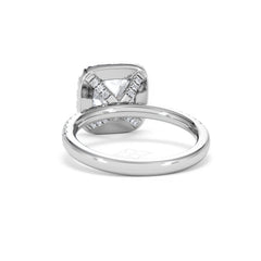 2.60ct Beatrice Lab Diamond Halo Engagement Ring 18K White Gold F/VS1
