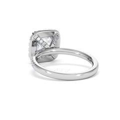2.60ct Beatrice Lab Diamond Halo Engagement Ring 18K White Gold F/VS1