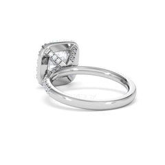 2.60ct Beatrice Lab Diamond Halo Engagement Ring 18K White Gold F/VS1