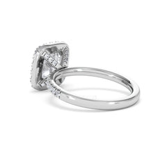 2.60ct Beatrice Lab Diamond Halo Engagement Ring 18K White Gold F/VS1