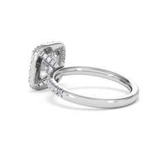 2.60ct Beatrice Lab Diamond Halo Engagement Ring in Platinum F/VS1