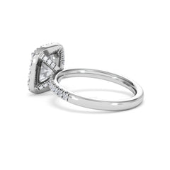 2.60ct Beatrice Lab Diamond Halo Engagement Ring 18K White Gold F/VS1