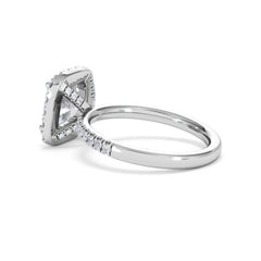 2.60ct Beatrice Lab Diamond Halo Engagement Ring in Platinum F/VS1
