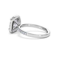 2.60ct Beatrice Lab Diamond Halo Engagement Ring 18K White Gold F/VS1