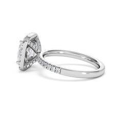 2.60ct Beatrice Lab Diamond Halo Engagement Ring in Platinum F/VS1