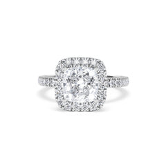 2.60ct Beatrice Lab Diamond Halo Engagement Ring in Platinum F/VS1