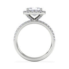 2.60ct Beatrice Lab Diamond Halo Engagement Ring in Platinum F/VS1