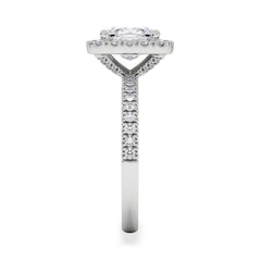 2.60ct Beatrice Lab Diamond Halo Engagement Ring in Platinum F/VS1