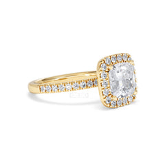 2.60ct Beatrice Lab Diamond Halo Engagement Ring in 18K Gold F/VS1