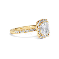 2.60ct Beatrice Lab Diamond Halo Engagement Ring in 18K Gold F/VS1