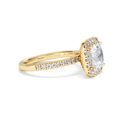 2.60ct Beatrice Lab Diamond Halo Engagement Ring in 18K Gold F/VS1