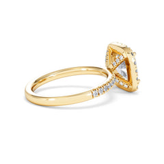 2.60ct Beatrice Lab Diamond Halo Engagement Ring in 18K Gold F/VS1
