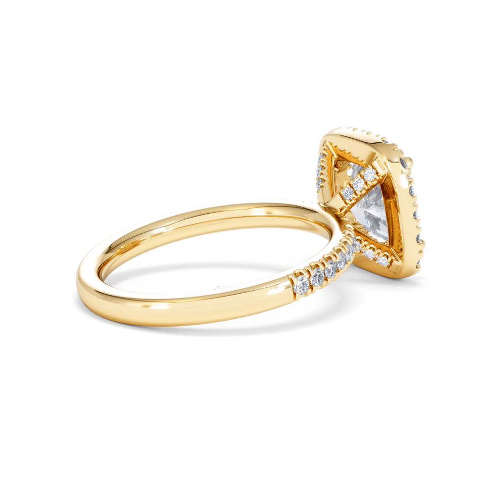2.60ct Beatrice Lab Diamond Halo Engagement Ring in 18K Gold F/VS1