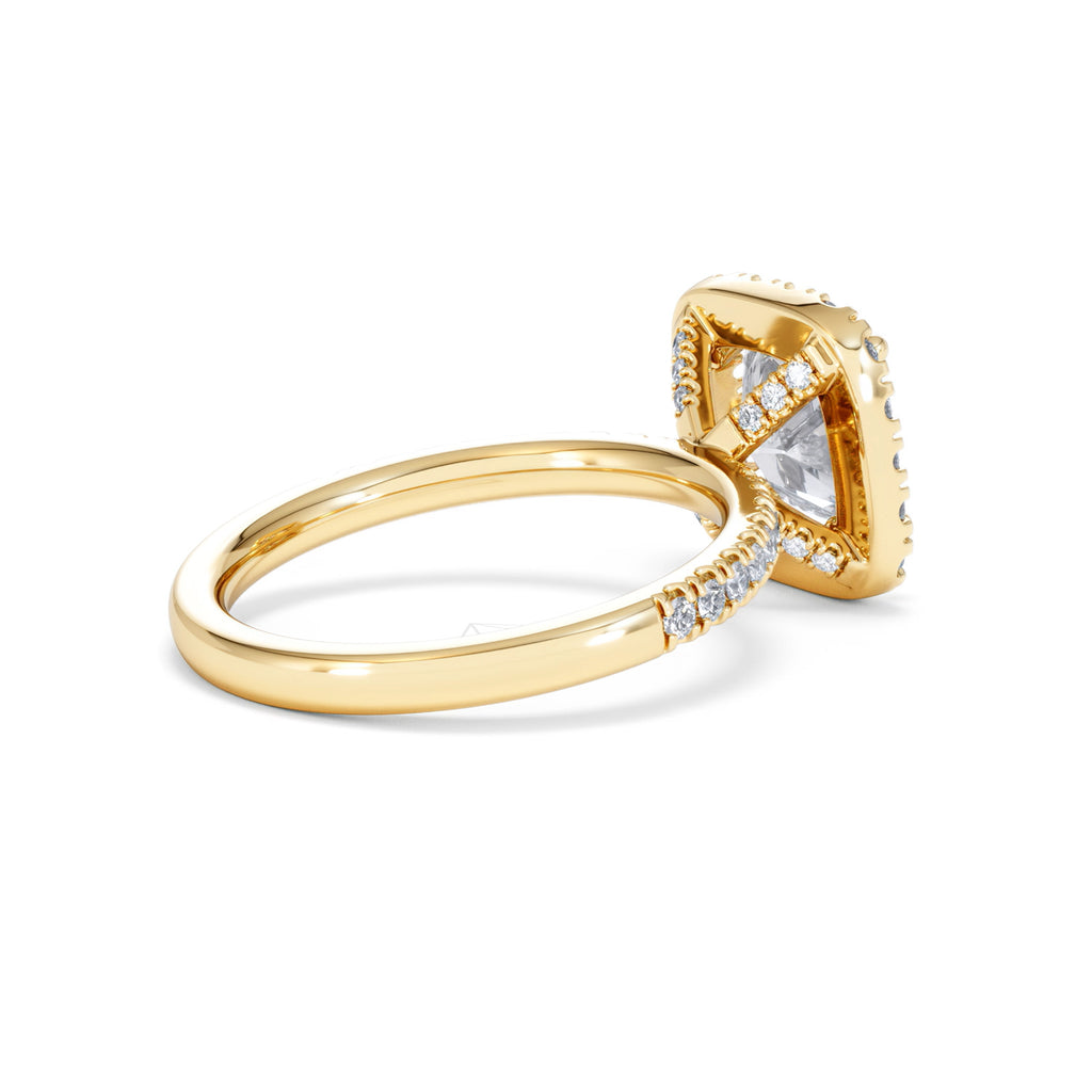2.60ct Beatrice Lab Diamond Halo Engagement Ring in 18K Gold F/VS1