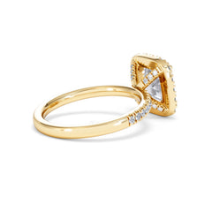 2.60ct Beatrice Lab Diamond Halo Engagement Ring in 18K Gold F/VS1