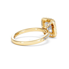 2.60ct Beatrice Lab Diamond Halo Engagement Ring in 18K Gold F/VS1