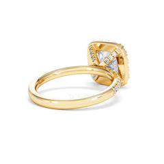 2.60ct Beatrice Lab Diamond Halo Engagement Ring in 18K Gold F/VS1