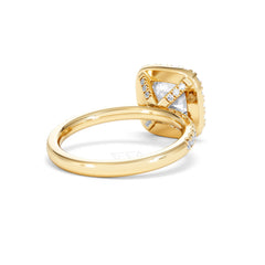 2.60ct Beatrice Lab Diamond Halo Engagement Ring in 18K Gold F/VS1