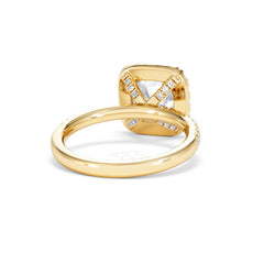 2.60ct Beatrice Lab Diamond Halo Engagement Ring in 18K Gold F/VS1