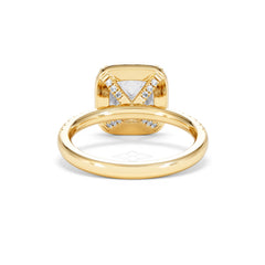 2.60ct Beatrice Lab Diamond Halo Engagement Ring in 18K Gold F/VS1