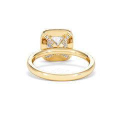 2.60ct Beatrice Lab Diamond Halo Engagement Ring in 18K Gold F/VS1