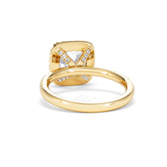 2.60ct Beatrice Lab Diamond Halo Engagement Ring in 18K Gold F/VS1