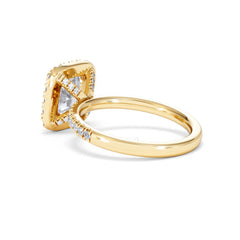 2.60ct Beatrice Lab Diamond Halo Engagement Ring in 18K Gold F/VS1