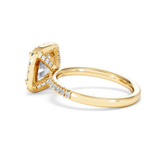 2.60ct Beatrice Lab Diamond Halo Engagement Ring in 18K Gold F/VS1
