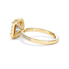 2.60ct Beatrice Lab Diamond Halo Engagement Ring in 18K Gold F/VS1