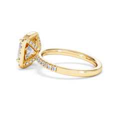 2.60ct Beatrice Lab Diamond Halo Engagement Ring in 18K Gold F/VS1