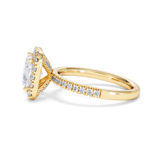 2.60ct Beatrice Lab Diamond Halo Engagement Ring in 18K Gold F/VS1