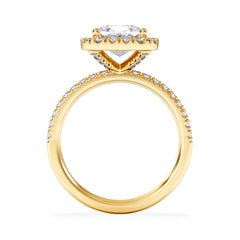 2.60ct Beatrice Lab Diamond Halo Engagement Ring in 18K Gold F/VS1