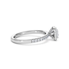 Beatrice Diamond Halo Engagement Ring in Platinum 1ct H/SI