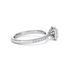 Beatrice Diamond Halo Engagement Ring in Platinum 1ct H/SI