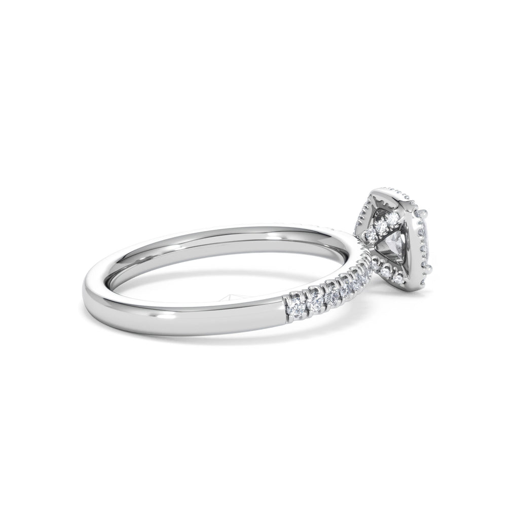 Beatrice Diamond Halo Engagement Ring in Platinum 1ct G/VS