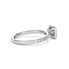 Beatrice Diamond Halo Engagement Ring in Platinum 1ct G/VS