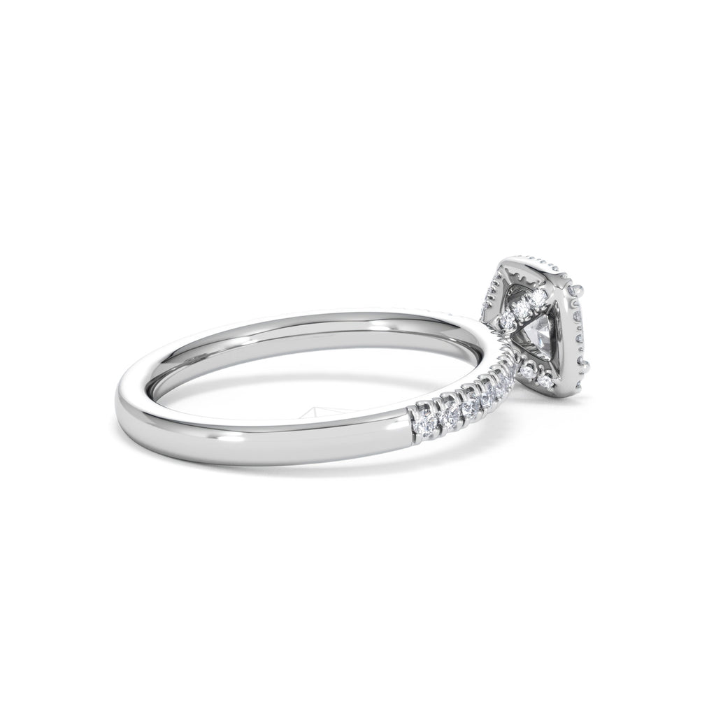 Beatrice Diamond Halo Engagement Ring in Platinum 1ct H/SI