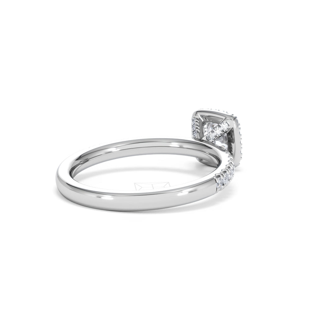 Beatrice Diamond Halo Engagement Ring in Platinum 1ct H/SI