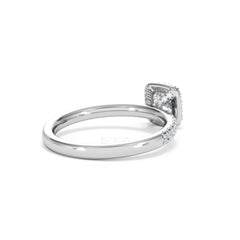 Beatrice Diamond Halo Engagement Ring in Platinum 1ct H/SI