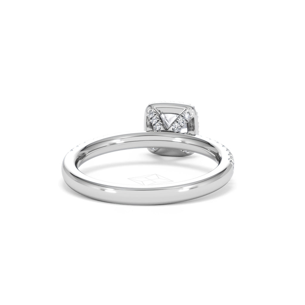 Beatrice Diamond Halo Engagement Ring in Platinum 1ct H/SI